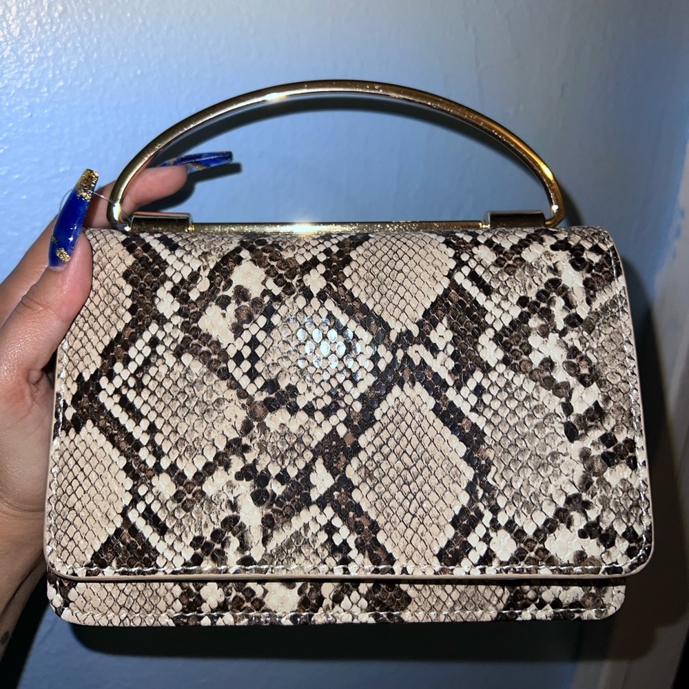 Snakeskin Purse with Strap